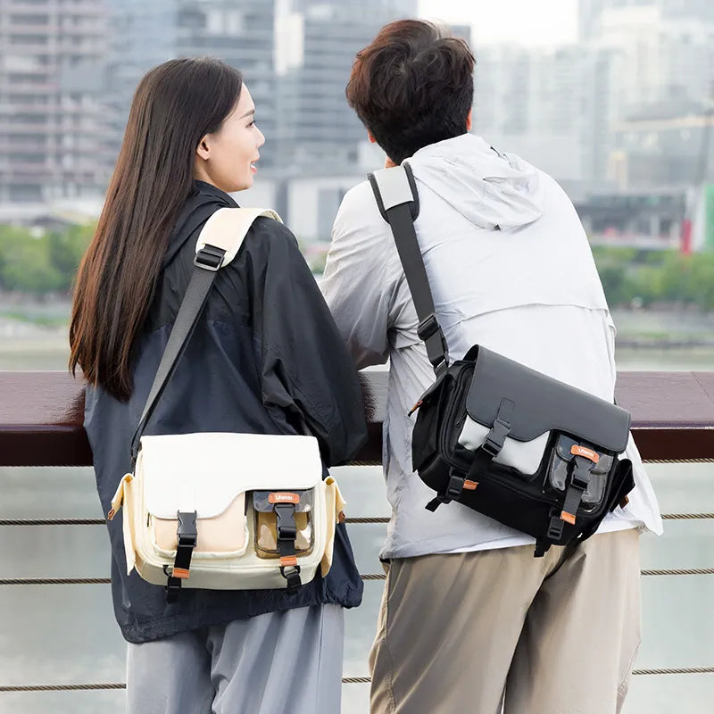 Ulanzi MS12 5.6L Messenger Bag for Men & Women - Durable Crossbody Shoulder Bag with Adjustable Strap, Black (B118) - Perfect for Travel, Work, School & Everyday Use