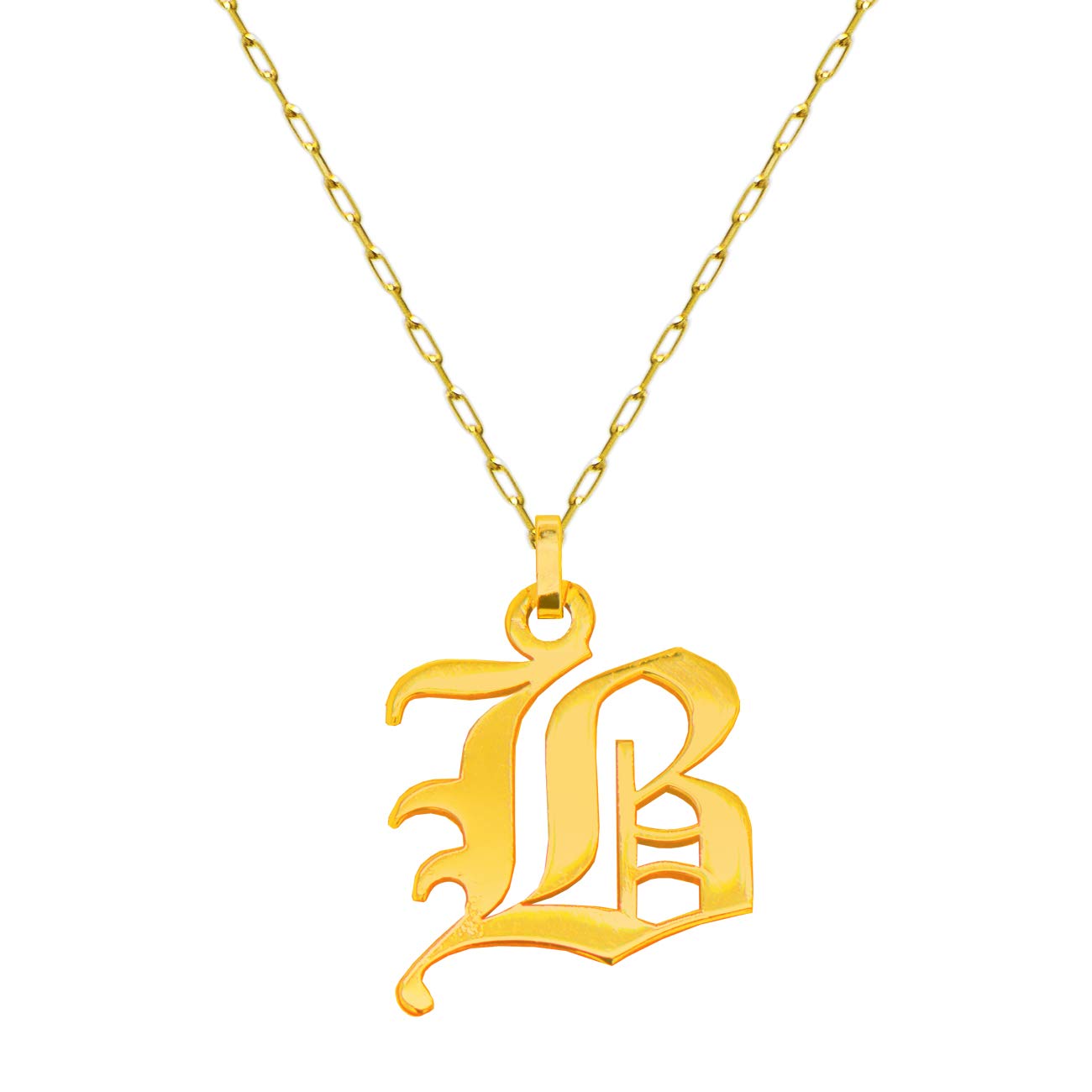 14K Gold Initial Charm Necklace - Personalized Gift for Her