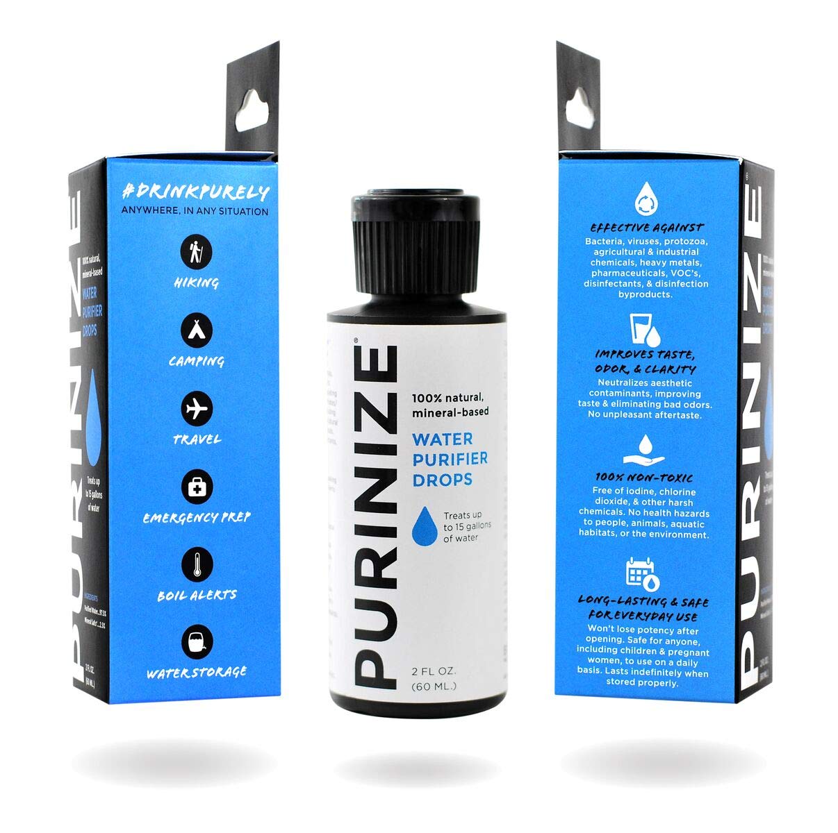 The Best Patented Natural Water Purifier - Chemical-Free Camping & Survival Solution for Outdoor Adventures and Emergency Preparedness