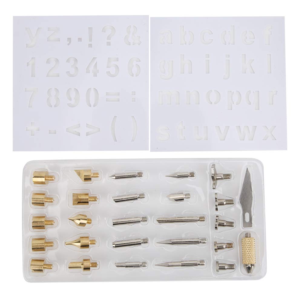28PCS Soldering Iron Tip Kit - Conical, Bevel, Lead-Free Tips for Soldering Stations & Wood Carving Tools | Perfect for DIY Electronics Repair, Circuit Board Work & Wood Embossing Projects