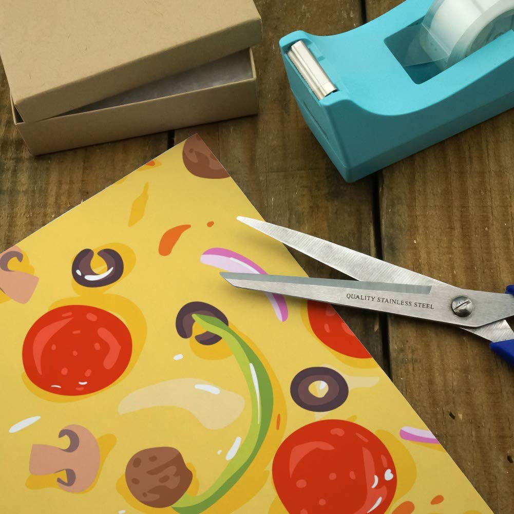 GRAPHICS & MORE Combination Pizza Pattern Wrapping Paper Rolls - Pepperoni, Olives & Onions Design | Perfect for Birthday Gifts, Party Decorations & Food-Themed Events