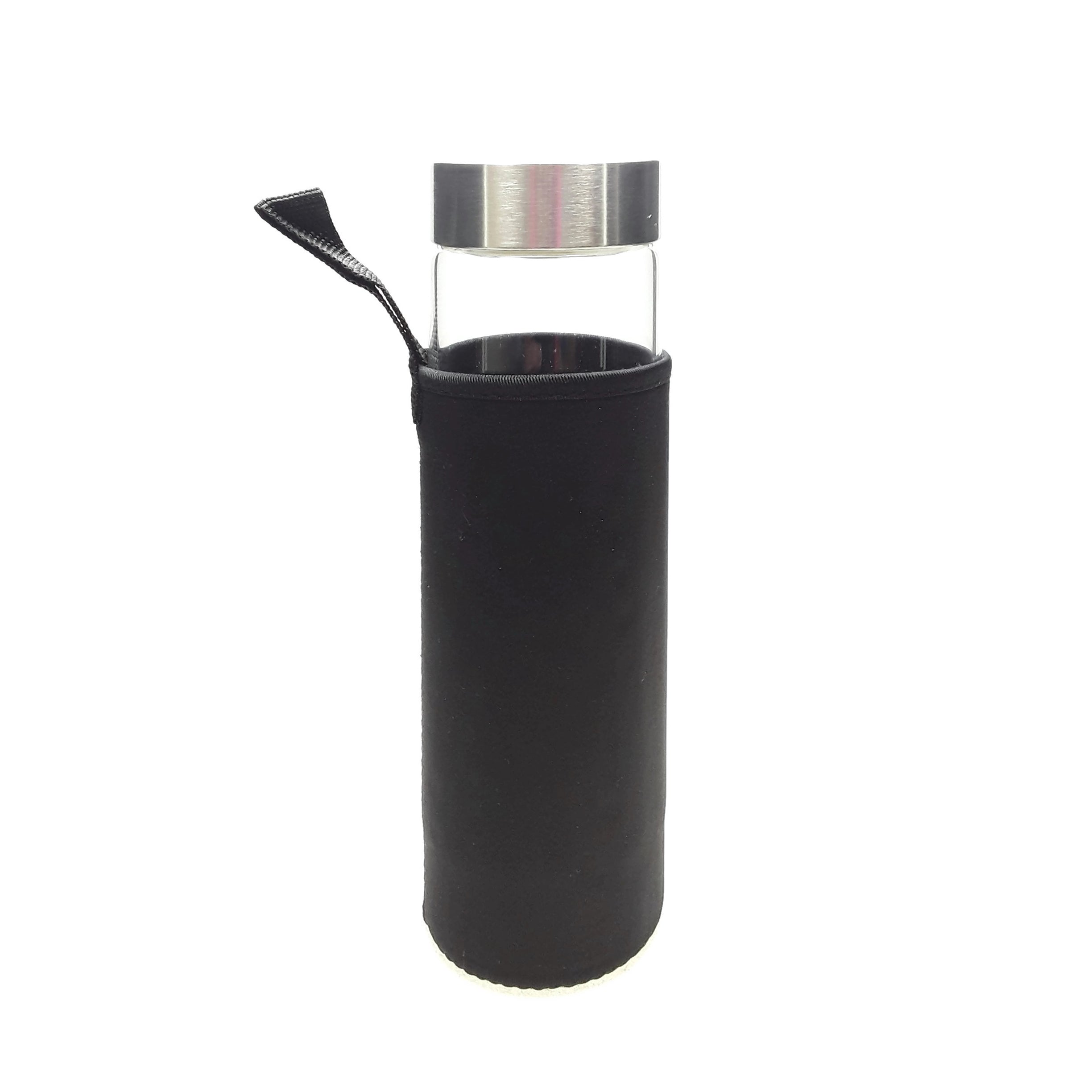 Crystal Infused Healing Glass Water Bottle with Gemstone Chips - 9