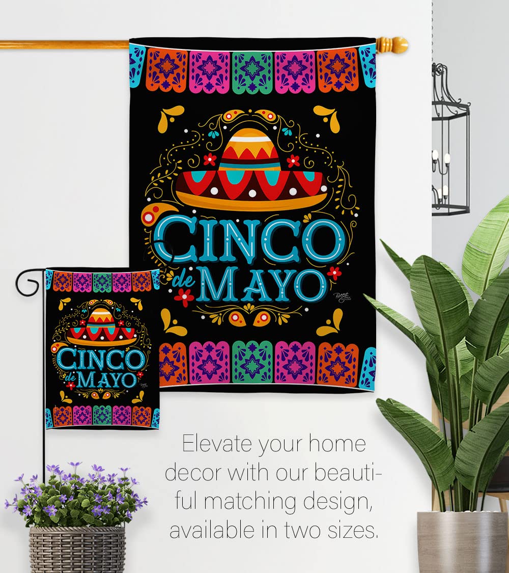 Mexican Fiesta Garden Flag Set - Cinco de Mayo Decor for Outdoor Party
