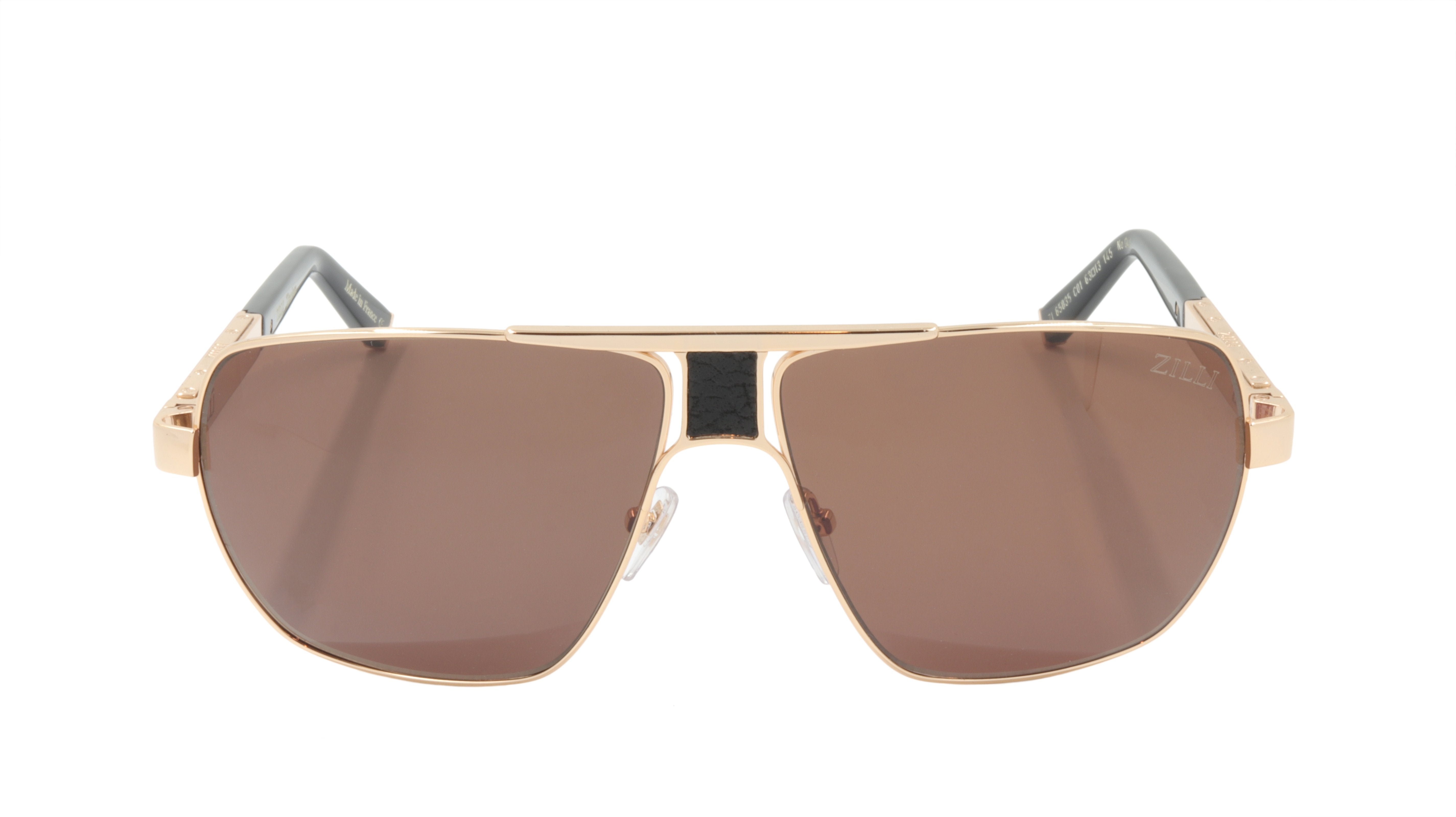 ZILLI Premium Titanium & Acetate Polarized Sunglasses - Handmade in France - Model ZI 65035 C01 - Luxury UV Protection for Driving, Travel & Outdoor Activities