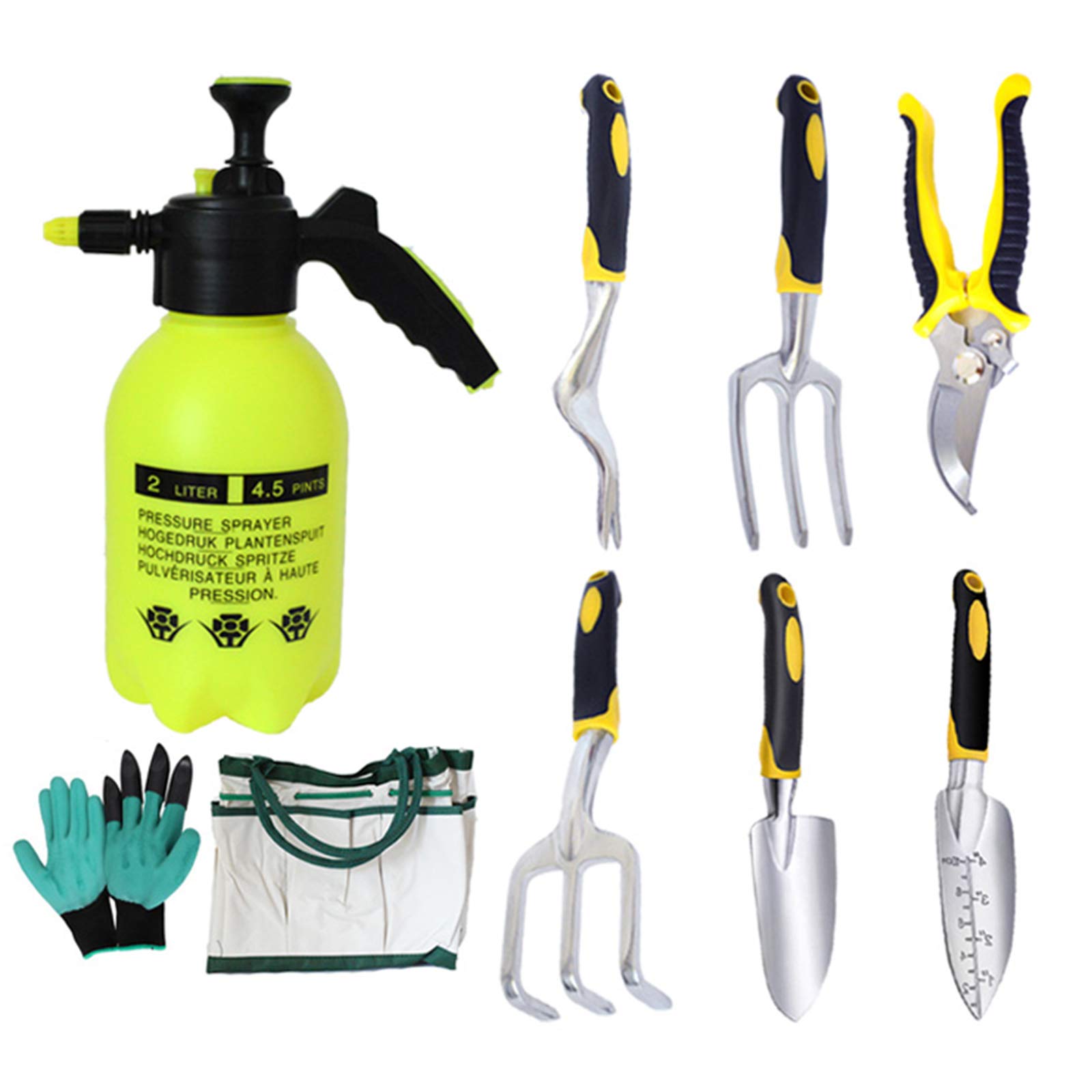 5-Piece Gardening Tool Set with Scoop, Rake, Hand Shovel & Transplanting Tools - Durable Garden Supplies for Planting, Weeding & Landscaping | Perfect for Home Gardeners & Professional Landscapers