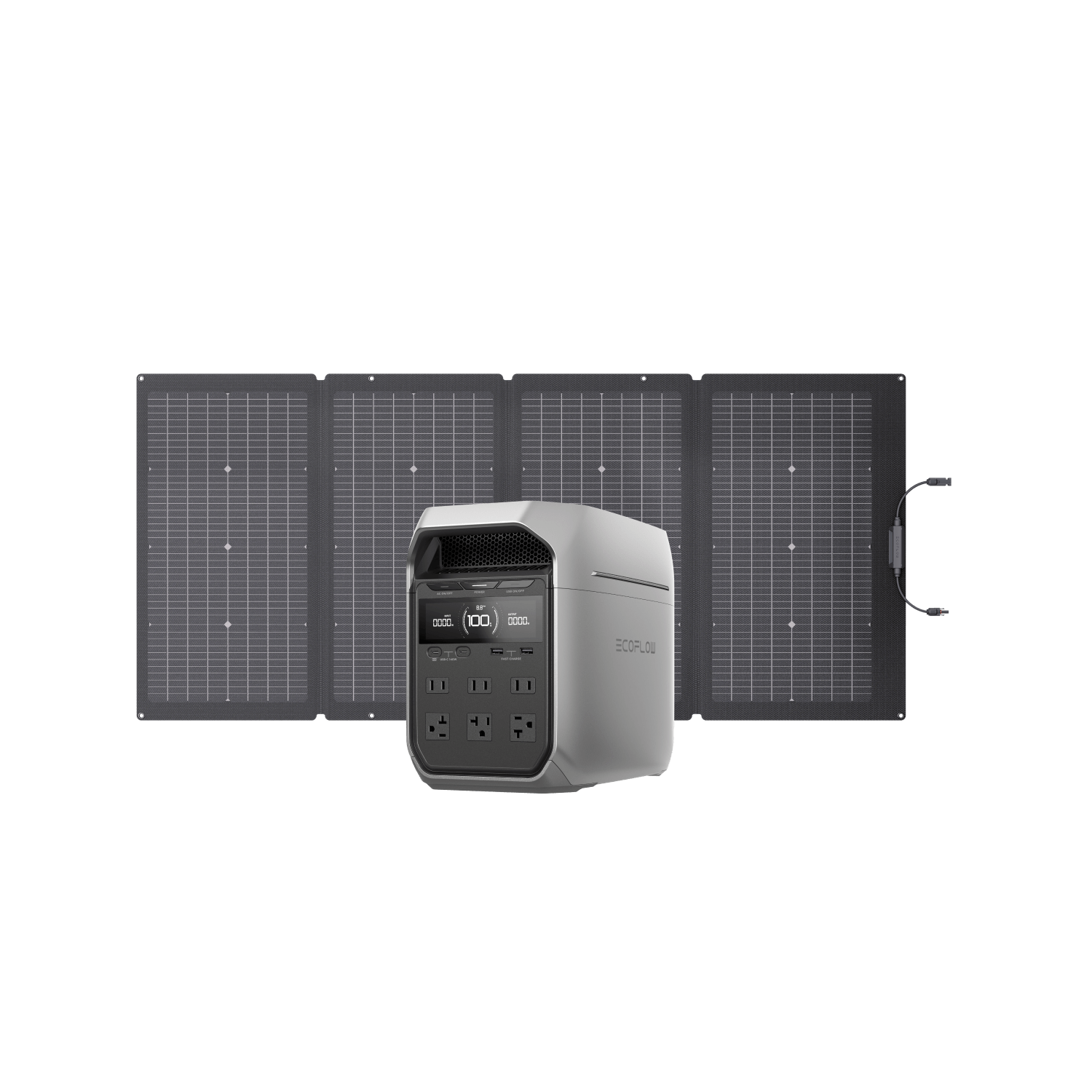 EcoFlow DELTA 3 Series 3600W Portable Power Station with 220W Solar Panel - Solar Generator for Home Backup, Camping & Outdoor Adventures