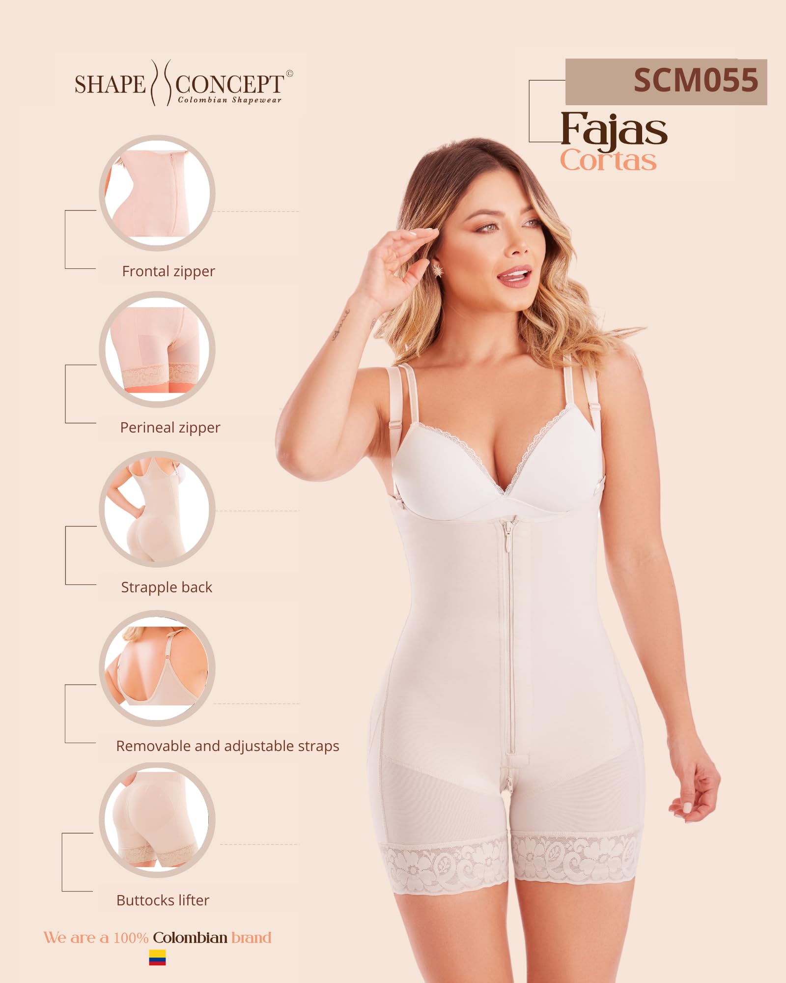 SHAPE CONCEPT Colombian Shapewear - Post-Surgery Compression Garment for Tummy Tuck, Waist Trainer & Body Shaper | Perfect for Postpartum Recovery, Weight Loss & Special Occasions