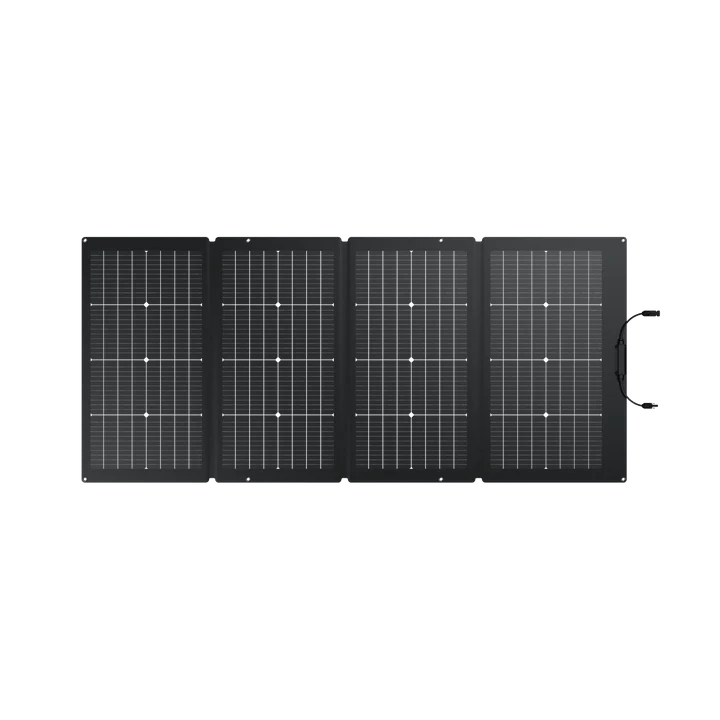 EcoFlow 220W Bifacial Portable Solar Panel for Camping, RV & Off-Grid Power - High Efficiency Foldable Solar Charger for Outdoor Adventures & Emergency Backup