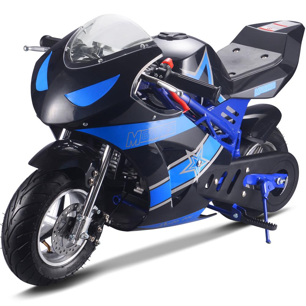49cc 2 Stroke Premium Gas Powered Pocket Bike - High Performance Mini Motorcycle for Adults & Teens - Perfect for Backyard Racing, Off-Road Trails & Commuting