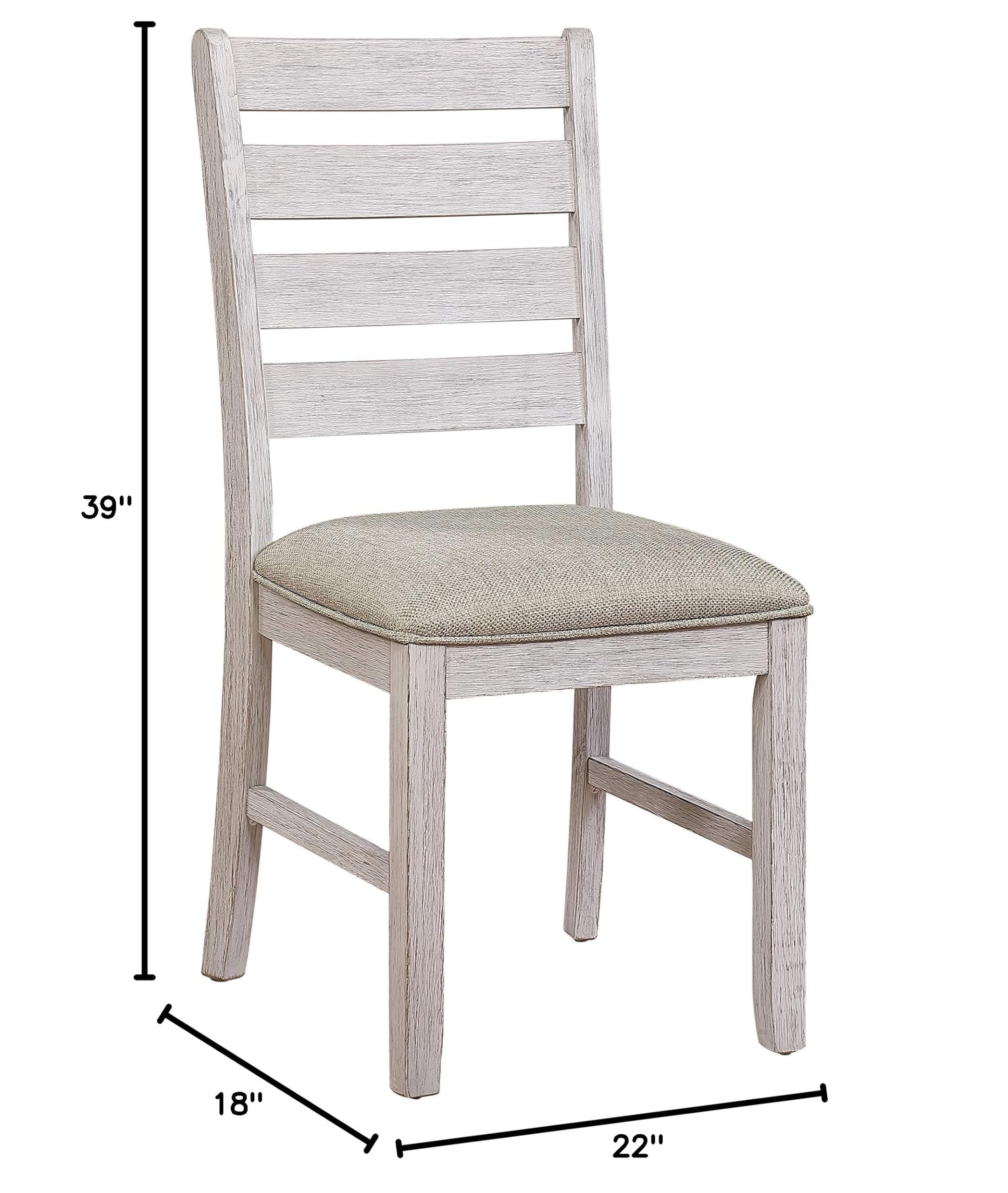 Lexicon Ameillia Dining Chairs Set of 2 - Modern White Kitchen Chairs for Dining Room, Breakfast Nook & Small Spaces - Comfortable & Stylish Seating Solution