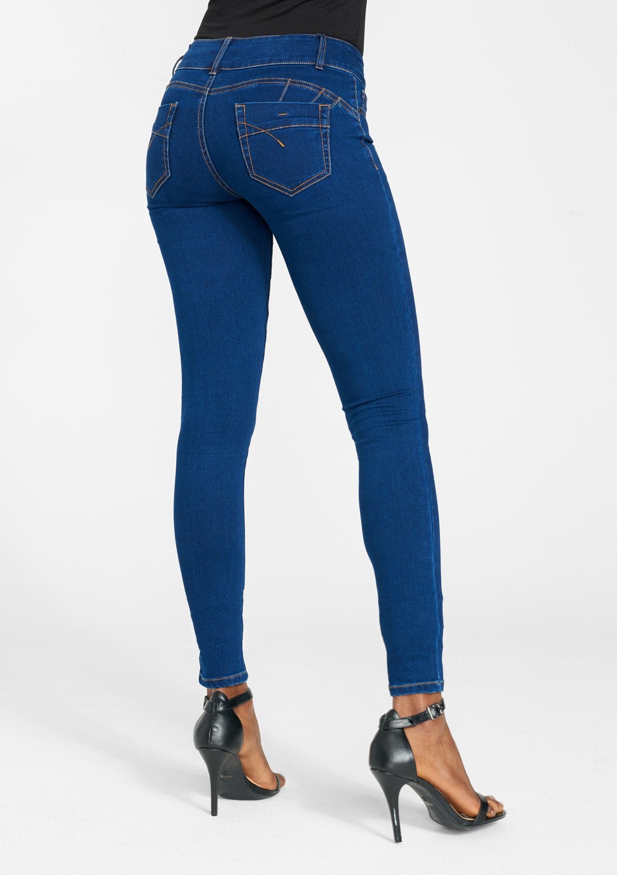 Tall Emma Booty Enhancer Stretch Jeans for Women - High Waisted Lifting & Shaping Denim Pants - Perfect for Casual Outfits, Date Nights & Bodycon Looks