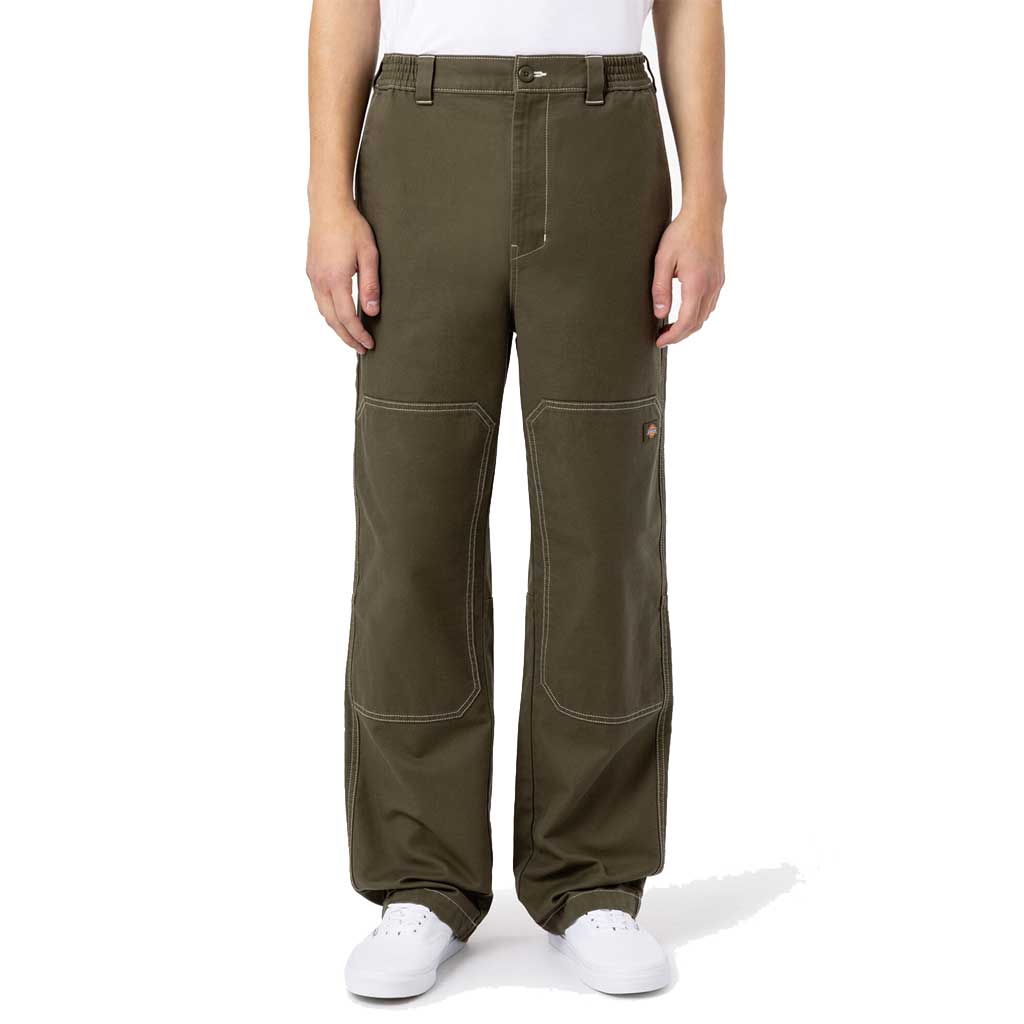 Dickies Rainsiville Work Pants for Men - Durable Military Green Cargo Pants for Construction, Hiking & Outdoor Workwear