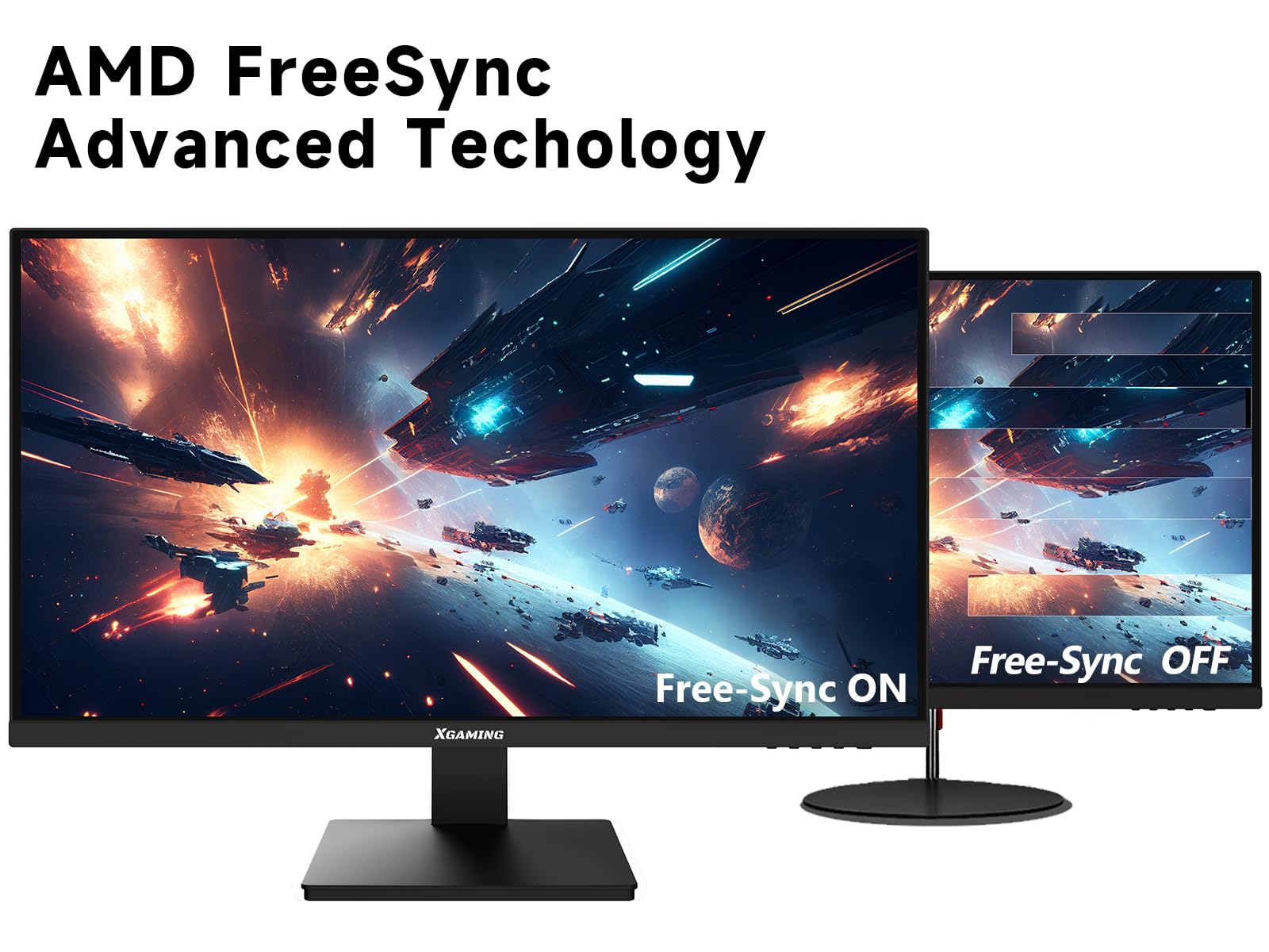 27 Inch FHD 1080P IPS Computer Monitor - 100Hz Refresh Rate, 3ms Response Time, 99% sRGB, Anti-Glare Eye Care, HDR, FreeSync, Built-in Speakers | HDMI/VGA/DisplayPort, VESA Mount | Perfect for Gaming, Office Work & Home Entertainment