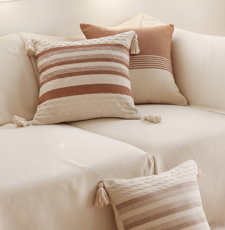 Stylish Geometric Pattern Decorative Sofa Pillows for Bedroom & Living Room - Soft Square Pillow Covers for Couch, Sofa, and Home Decor - Perfect for Cozy Nights and Modern Interior Design