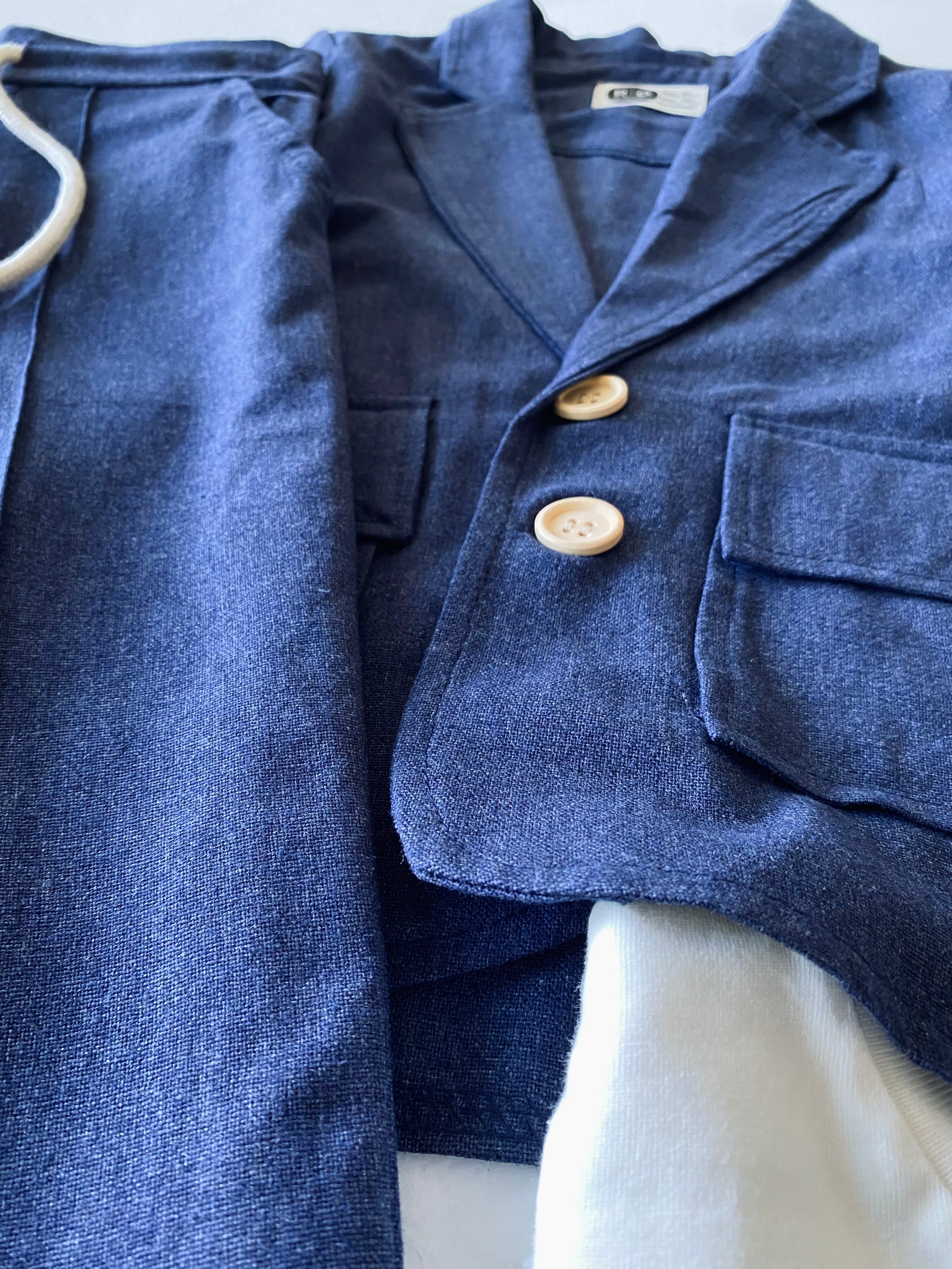 Natural Linen Kids Suit Set - Comfortable & Breathable Outfit for Boys & Girls - Perfect for Summer, Parties, and Special Occasions