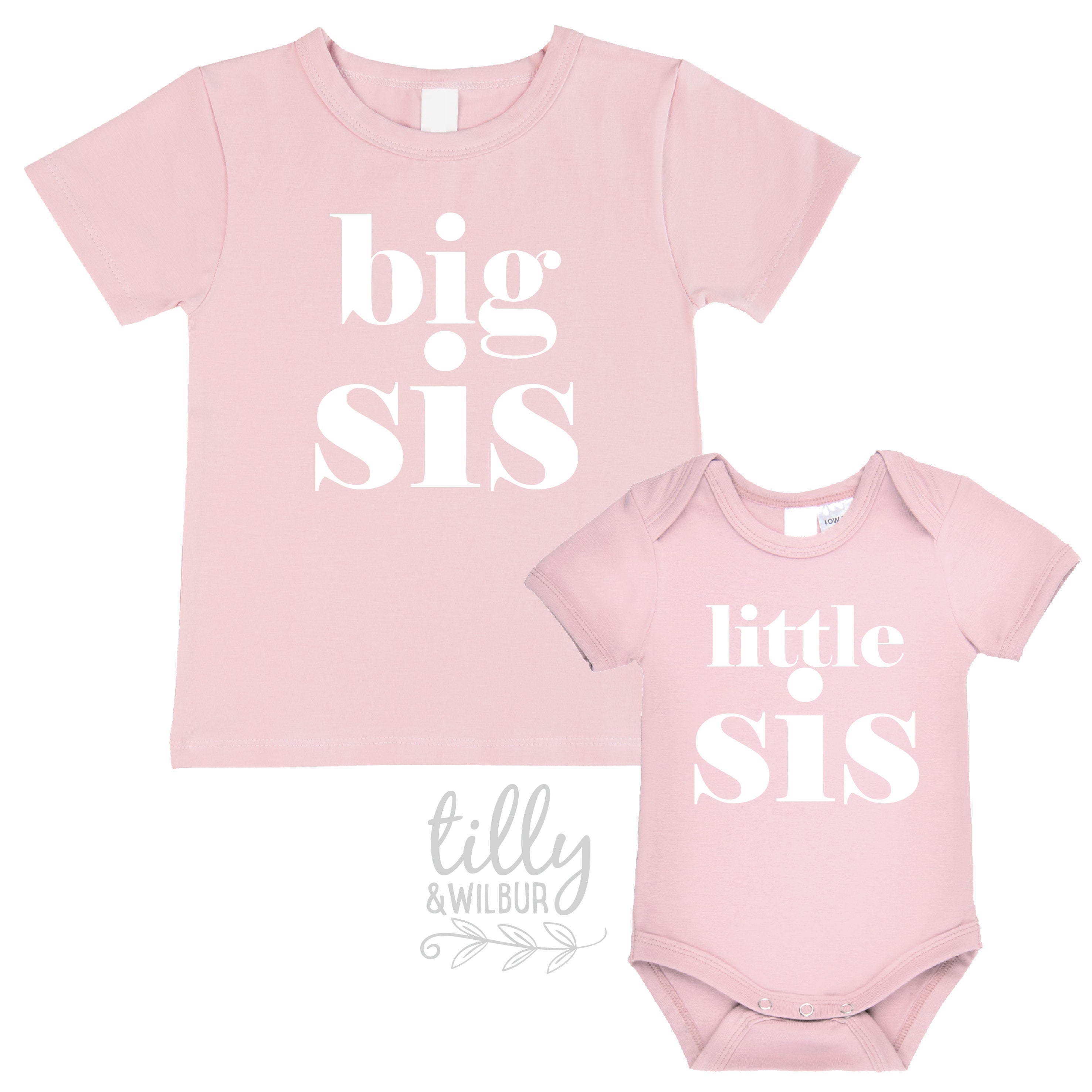 Big Sis Little Sis Matching Outfits - Short & Long Sleeve Sister Sets for Toddler & Kids - Perfect for Family Photos, Sibling Bonding & Special Occasions