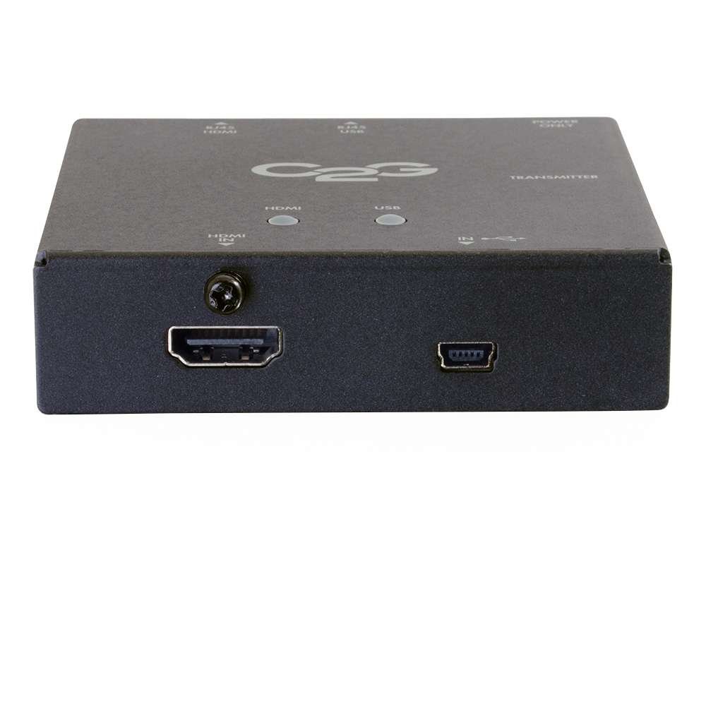 Legrand C2G 29637 HDMI USB Extender Over Cat5 Cable - 1 Count Short Range Kit with HDMI & Audio Extender (Black) for Home Theater, Conference Room & Gaming Setup