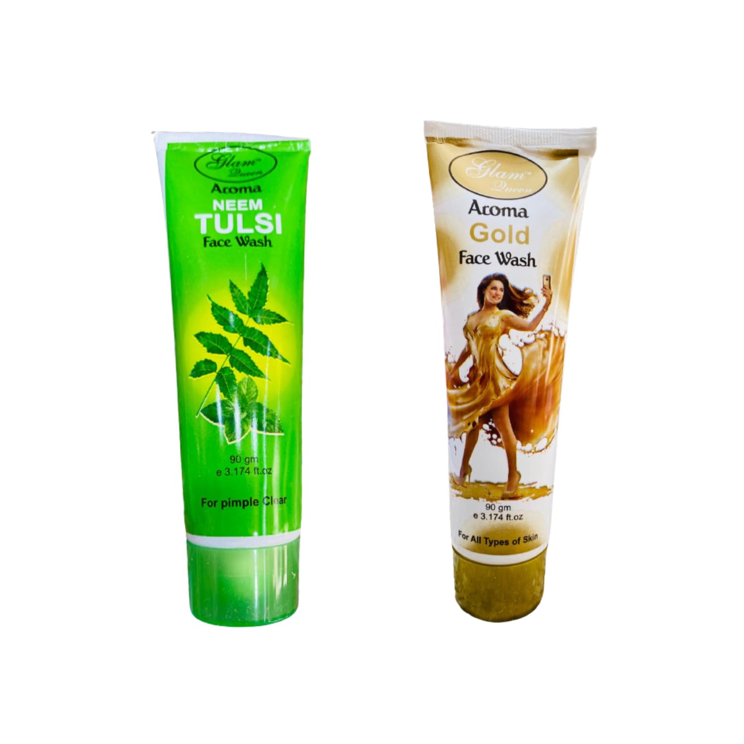 Tulsi & Gold Deep Cleansing Face Wash for Women & Men - Visibly Glowing Skin, All Skin Types | Daily Facial Cleanser for Acne Control & Brightening