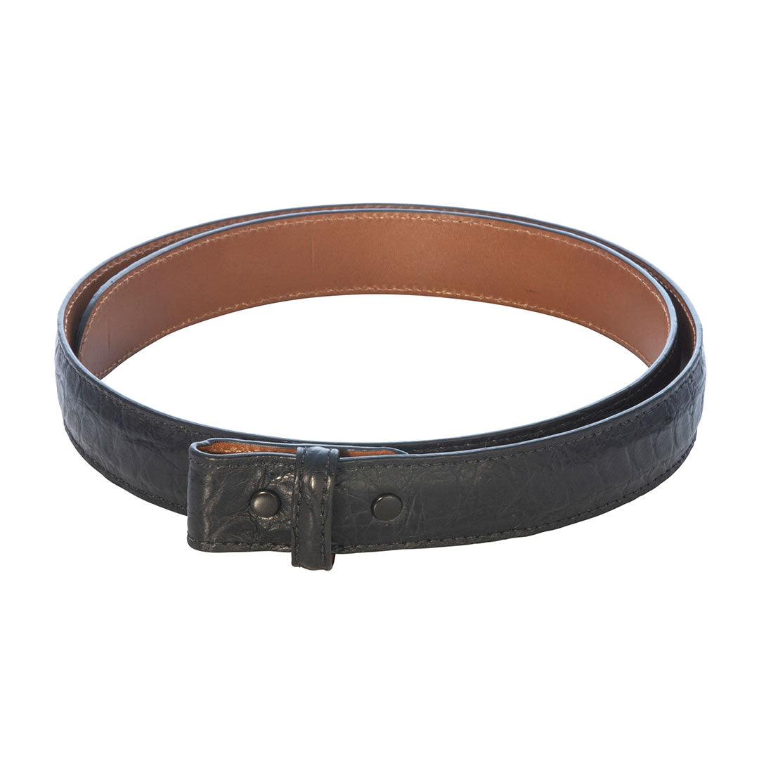 Original George Campsen Genuine Black Alligator Skin Belt Strap 1 1/8