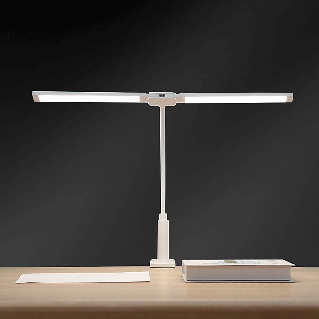 **LED Eye Protection Desk Lamp - Dimmable Clip-On Table Lamp with Dual Light Source for Office, Study & Reading | Nightstand Lighting for Bedroom & Workspace**