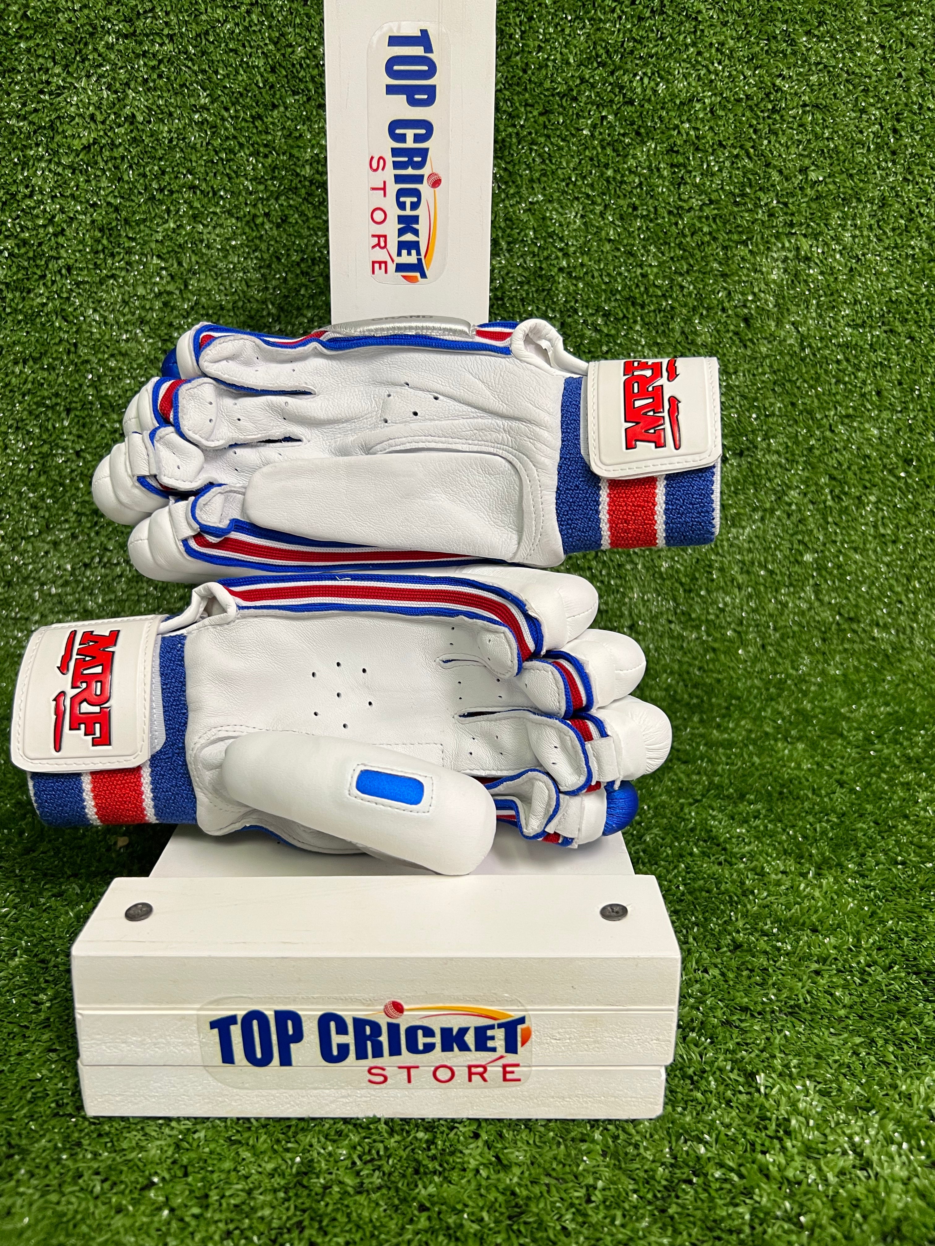 MRF Genius Grand Adult Cricket Batting Gloves - Premium Leather Cricket Gloves for Men & Women - Perfect for Practice, Matches & Training Sessions