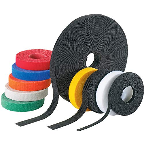 Panduit HLS-75R3 Hook and Loop Roll Cable Tie - 75-Foot Length, Orange Reusable Fastener for Organizing Wires, Cables & Hoses in Home, Office & Industrial Settings