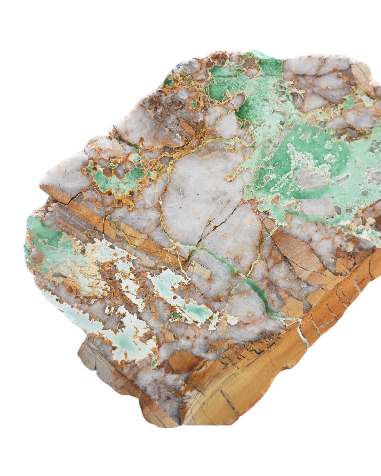 Natural Australian Variscite Stone with Polished Face - 4lbs Raw Crystal Specimen for Jewelry Making, Meditation & Home Decor
