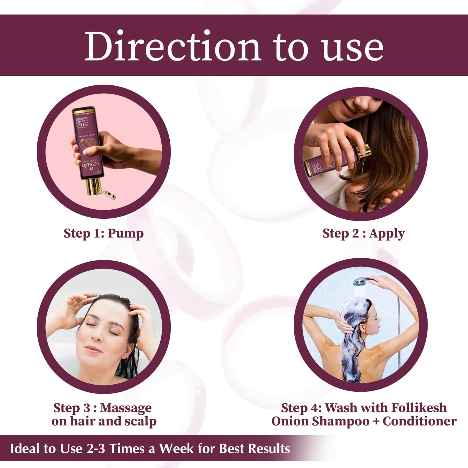 Healing Pharma Follikesh Red Onion Hair Oil - 100ml for Hair Growth & Hair Fall Control | Natural Treatment for Men & Women | Comb Applicator Included | Perfect for Daily Hair Care & Scalp Massage
