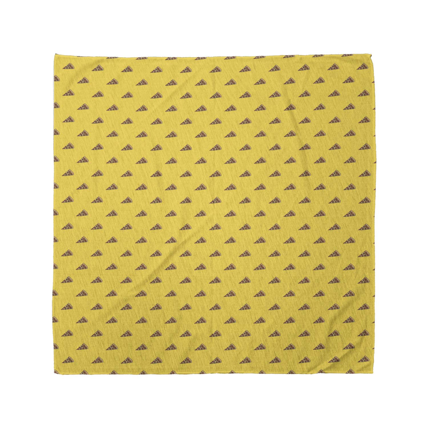 Ambesonne Italy Bandana - Pepperoni Pizza Slices Art Design | Unisex Head & Neck Scarf for Men & Women | Perfect for Pizza Lovers, Italian Theme Parties & Casual Wear