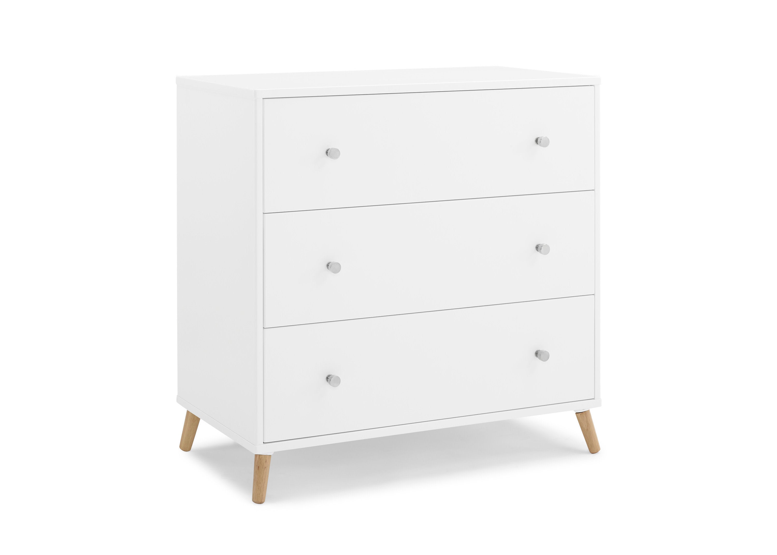 Jordan 3-Drawer Dresser with Interlocking Drawers - Sturdy Bedroom Storage Furniture for Clothes & Accessories | Perfect for Master Bedroom, Guest Room or Dorm Organization