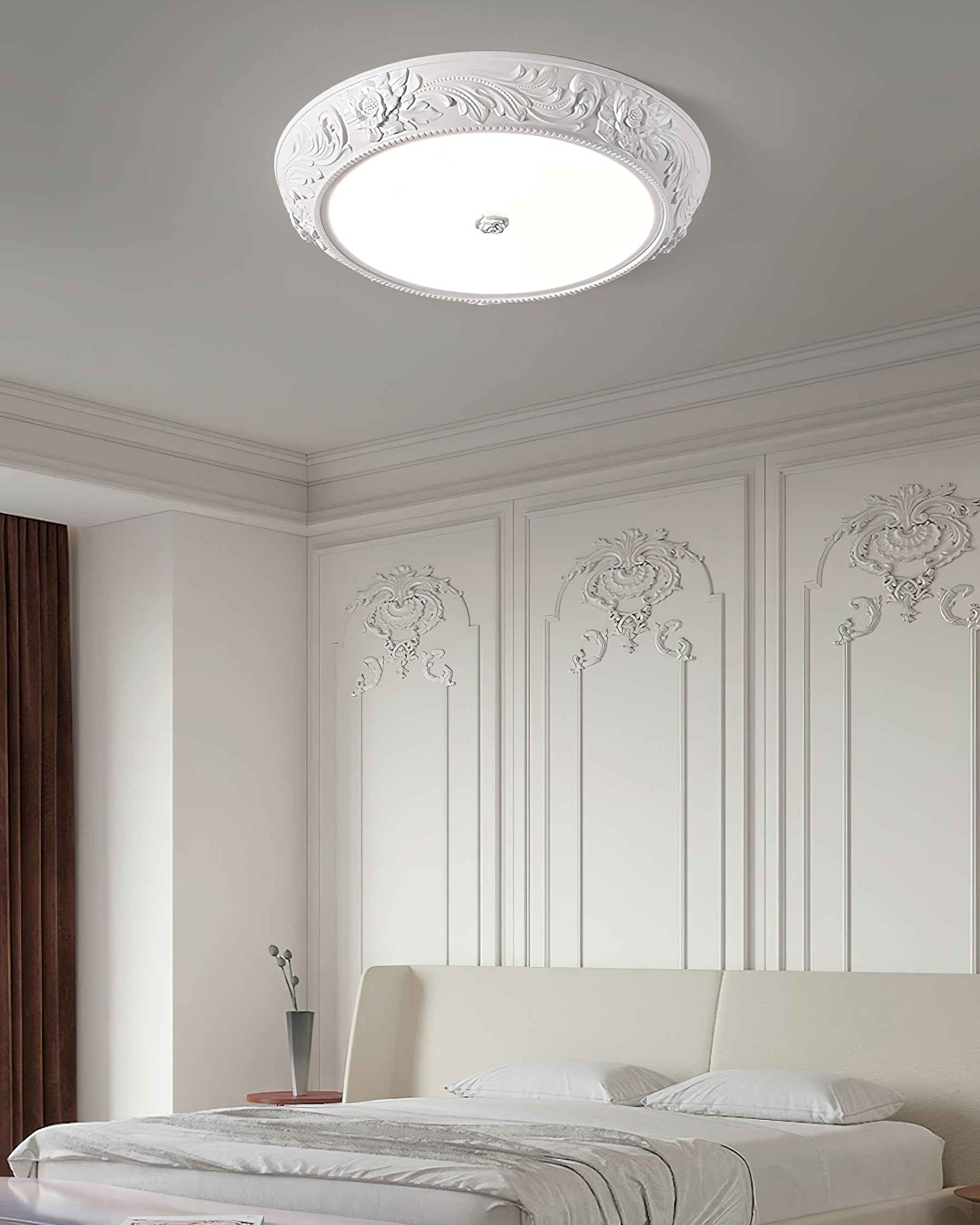 Modern Embossed Resin Ceiling Light Fixture - Elegant Home & Office Lighting for Living Room, Bedroom, Dining Area | Energy Efficient & Stylish Design