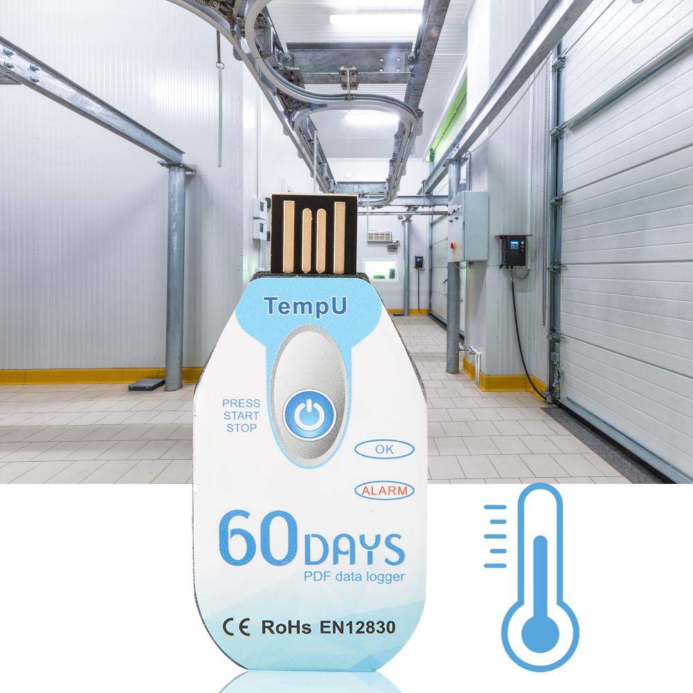 USB Temperature and Humidity Data Logger - Multifunction USB Port Monitor for Recording Environmental Conditions - Ideal for Home, Office, and Warehouse Use