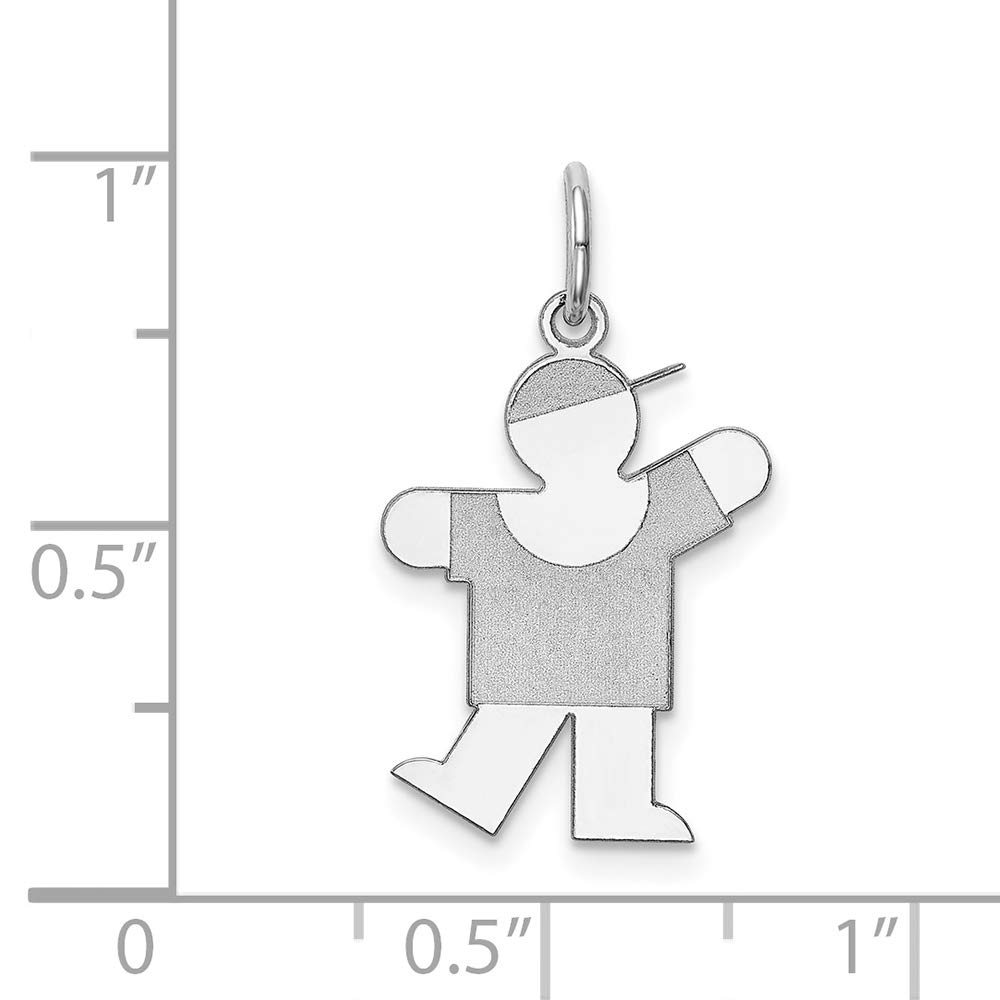 14K White Gold Kids Charm Pendant - Elegant & Durable Jewelry for Children | Perfect for Birthdays, Gifts & Special Occasions