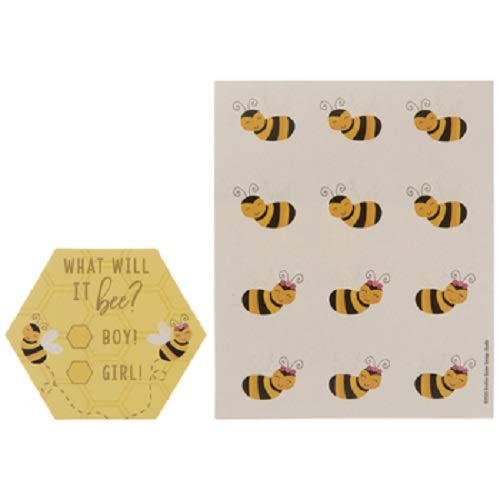 Gender Reveal Party Supplies - 24 Voting Cards & 36 Stickers for Baby Shower, Gender Prediction Game (Multicolor) - Perfect for Gender Reveal Parties, Baby Showers and Celebrations