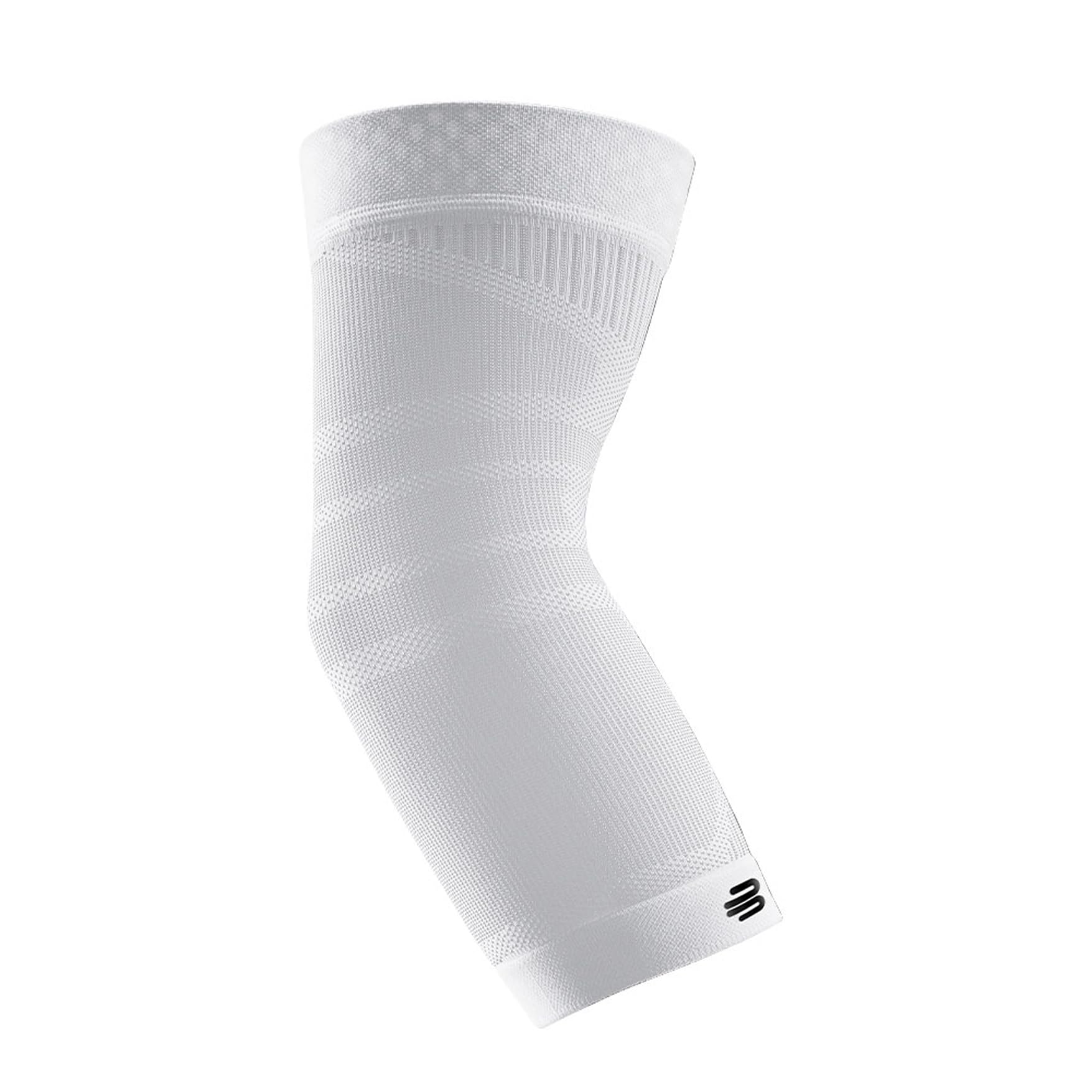 Bauerfeind Sports Compression Elbow Sleeve - Unisex Medium White for Tennis, Golf & Weightlifting - Left/Right Arm Support for Joint Pain Relief & Muscle Recovery