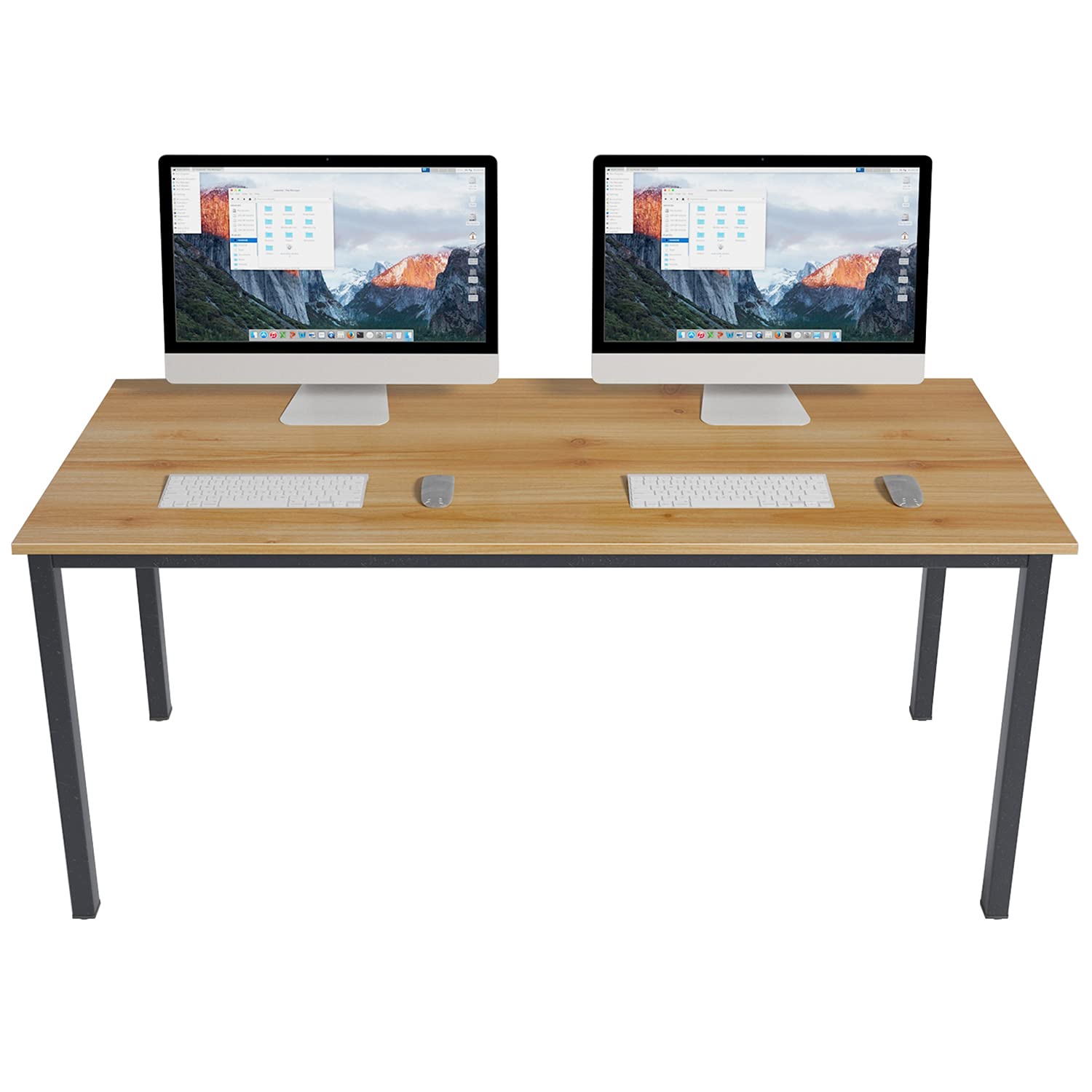 DlandHome Large Computer Desk - 63 Inch Long Home Office Table, Writing Desk, Study Table, Gaming Desk Workstation for Home, Office & Gaming Setup