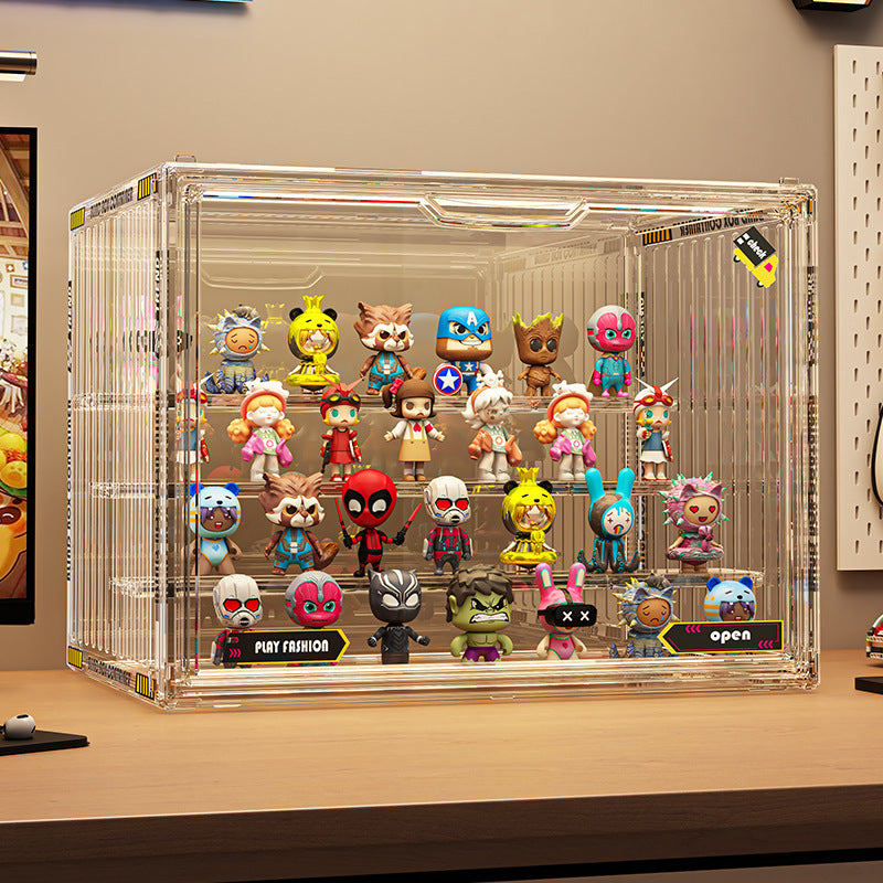 POP MART Display Case - Acrylic Collectible Figure Protector for Multistep Series | Perfect for Showcasing & Protecting Your Vinyl Toys Collection at Home or Office