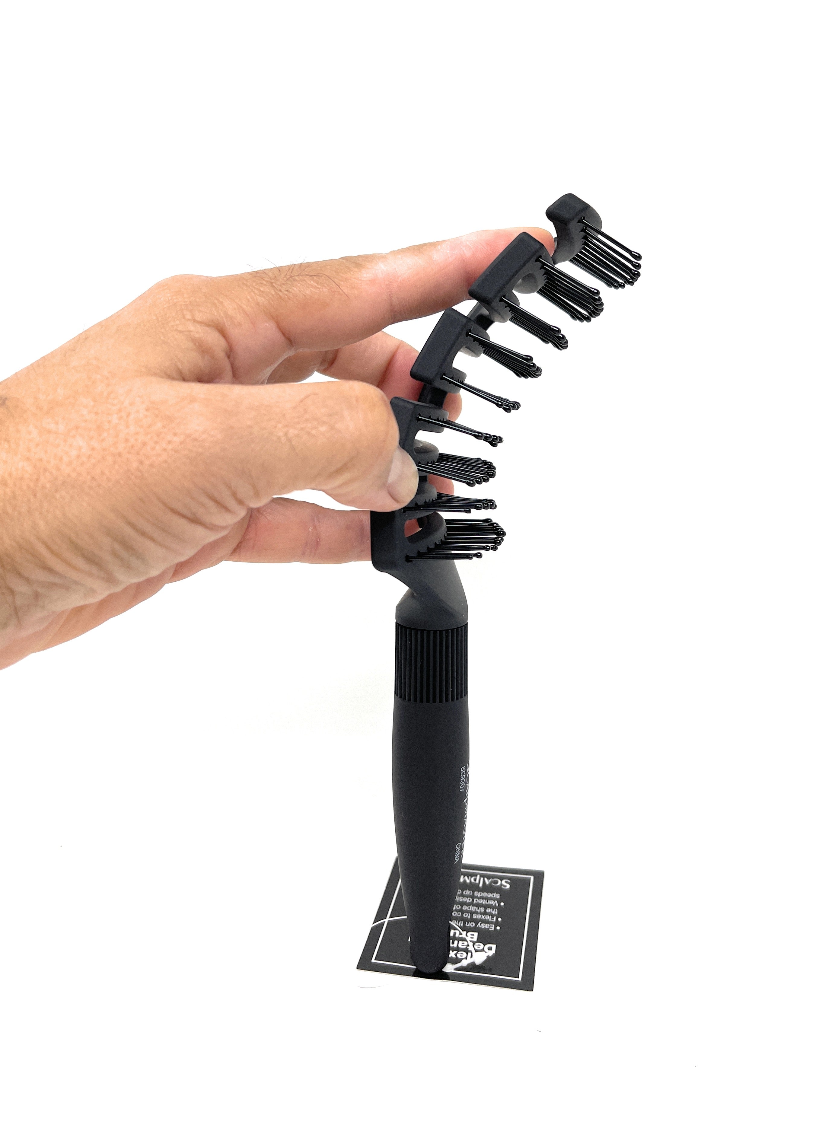ScalpMaster Hair Brush with Ball-Tipped Bristles - Flexible Vented Design for Gentle Detangling & Scalp Massage - Perfect for Wet/Dry Hair, Styling & Relaxation at Home