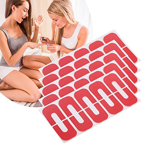 50PCS U-Shape Peel Off Nail Tapes - Spill-Proof Nail Polish Protector Stickers for Gel Polish & Stamping | Nail Art Painting & Design Accessories for Women & Men | Perfect for Home Manicures & Salon Nail Art