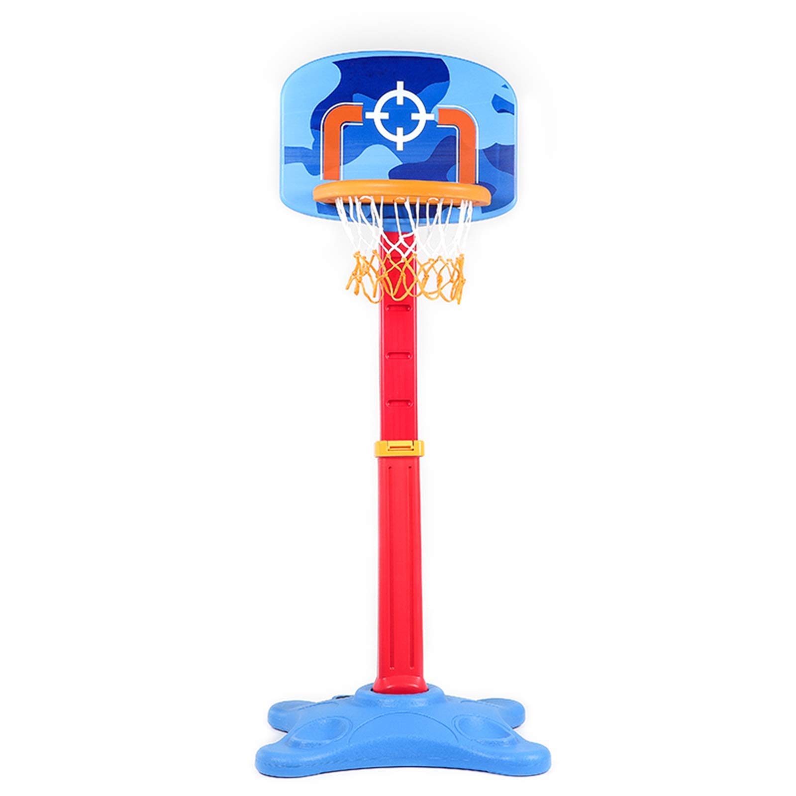 XJJUN Adjustable Kids Basketball Hoop Stand - Portable & Mobile Basketball Goal for Children, Indoor/Outdoor Training Aid with Height Adjustment (Blue, 52x37cm) - Perfect for Backyard, Driveway & Playroom Basketball Practice