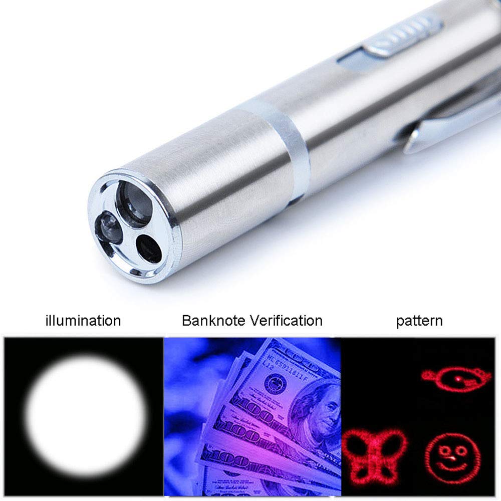 SUOXU 7-in-1 LED Cat Toy with USB Rechargeable Pointer - Interactive Cat Chaser Wand for Exercise & Training - Perfect for Indoor Play & Pet Bonding Time