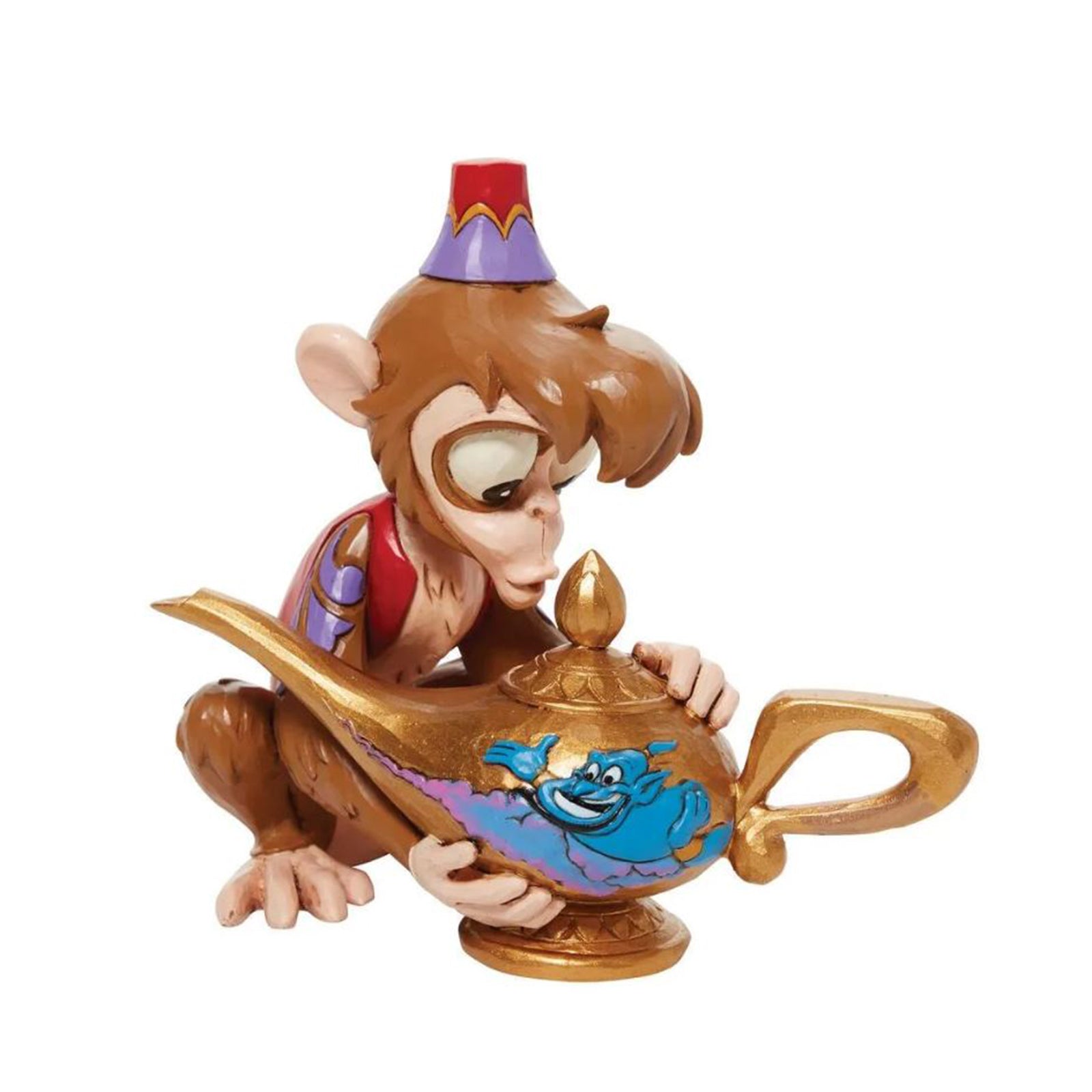 Enesco Disney Traditions Abu with Genie Lamp Monkey Business Figurine - Collectible Disney Aladdin Character Statue for Home Decor, Gift & Display