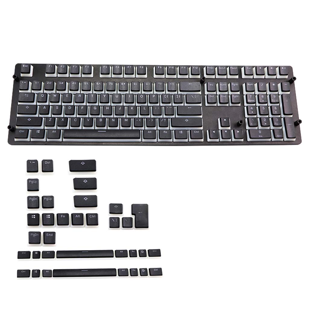 RGB 143 Keycaps for Mechanical Keyboard - ANSI Layout OEM PBT Pudding Keycaps with Double Shot Milk Backlit for Gaming PC (Ideal for Typing, Gaming & Custom Keyboard Builds)