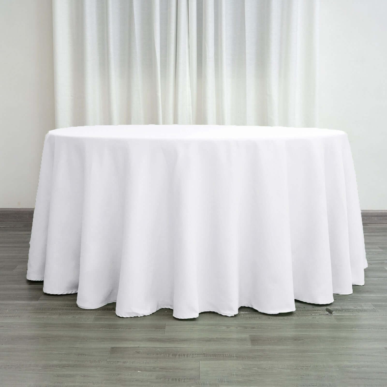 Efavormart 10 Pack 120 Inch Round Tablecloth - Stain & Wrinkle Resistant Washable Polyester Fabric Table Cover for Wedding, Banquet, Party, Dining Room - White | Elegant Decor for Special Occasions & Everyday Use