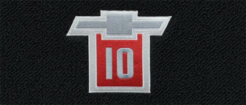 Chevy C10 Floor Mats - Black Loop Carpet with C10 Logo | 2-Piece Front Set for 1960-1970 Chevy C10 Pickup Truck | Durable & Custom Fit Car Accessories | Perfect for Restoration Projects & Classic Car Enthusiasts