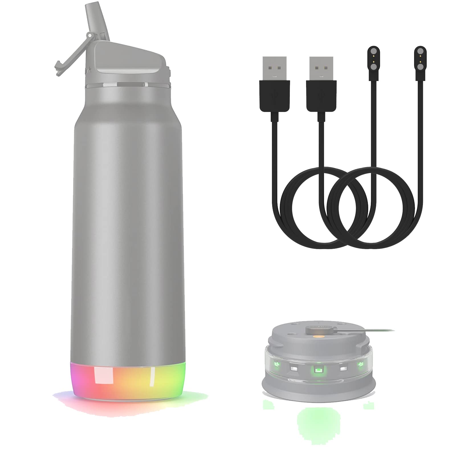 Original Title: Charger Compatible with HidrateSpark Steel/HidrateSpark PRO Charger Charging Cable Cord Magnetic USB Cradle Accessories   Optimized Title: **HidrateSpark Steel & PRO Magnetic USB Charger Cable - Fast Charging Dock for HidrateSpark Water Bottles | Home, Office & Gym Use**
