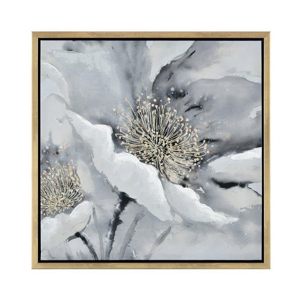 Bowie Bloom II - 23.62 Inch Framed Wall Art Decor, Modern Canvas Painting for Living Room, Bedroom, Office & Home Decor - Perfect Gift Idea for Housewarming, Wedding & Holidays