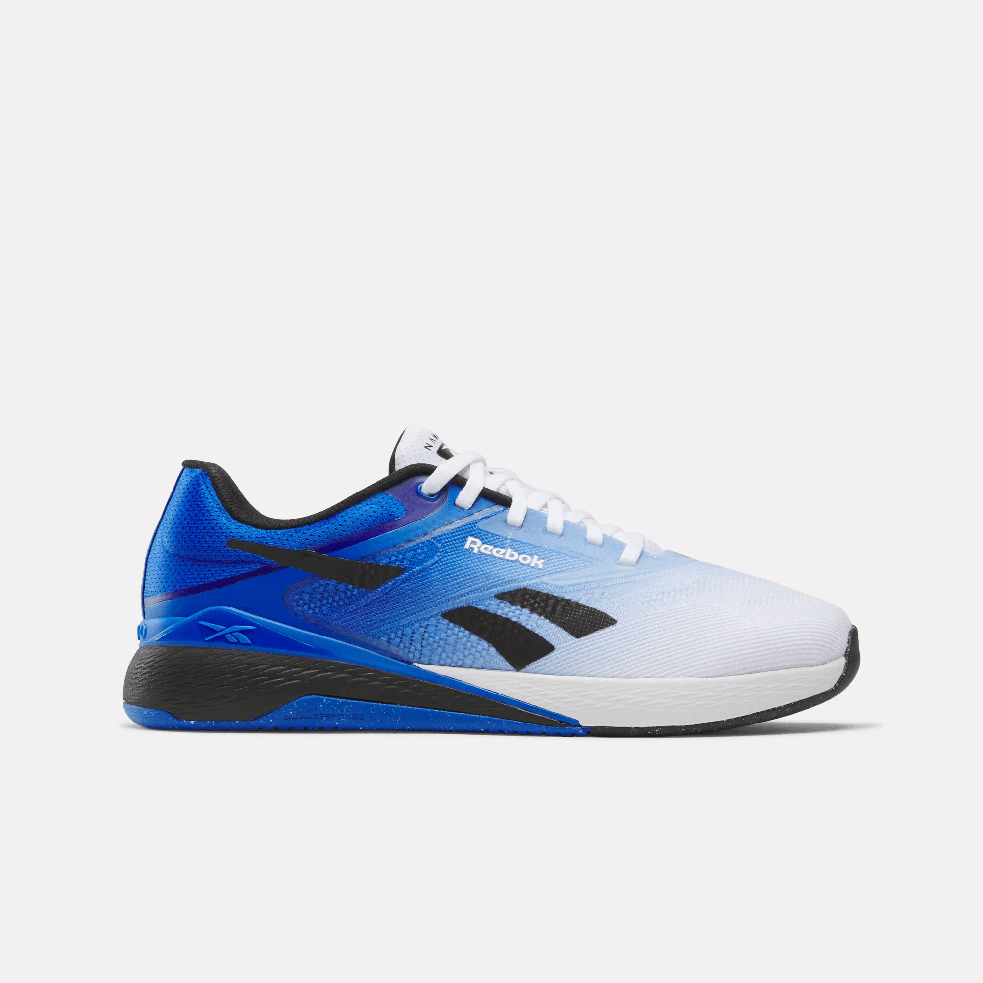 White / Optimum Blue / Black