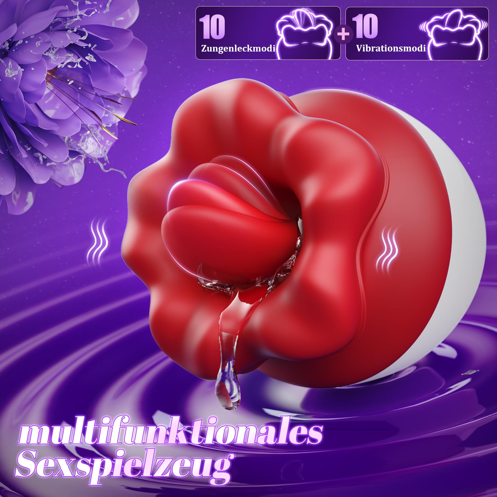 Powerful Clitoral Vibrator for Women - 10 Vibration Modes with Tongue Licking Technology, Remote Control & Silent Design - Perfect for Solo Play, Couples & Long-Distance Romance