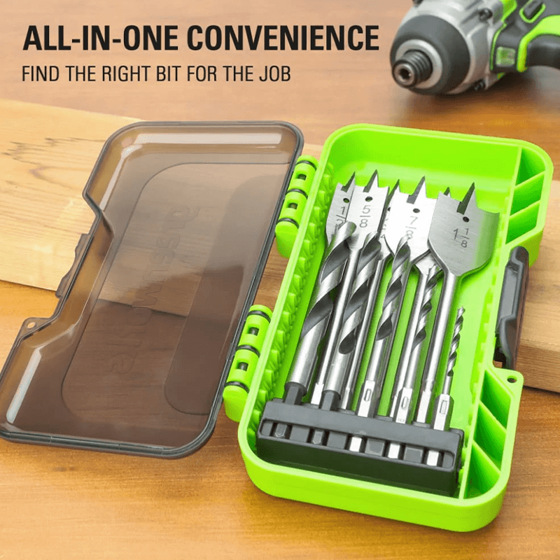 11-Piece Premium Wood Drilling Set - High-Speed Steel Drill Bits for Woodworking, Carpentry & DIY Projects - Perfect for Furniture Making, Cabinetry & Home Renovations